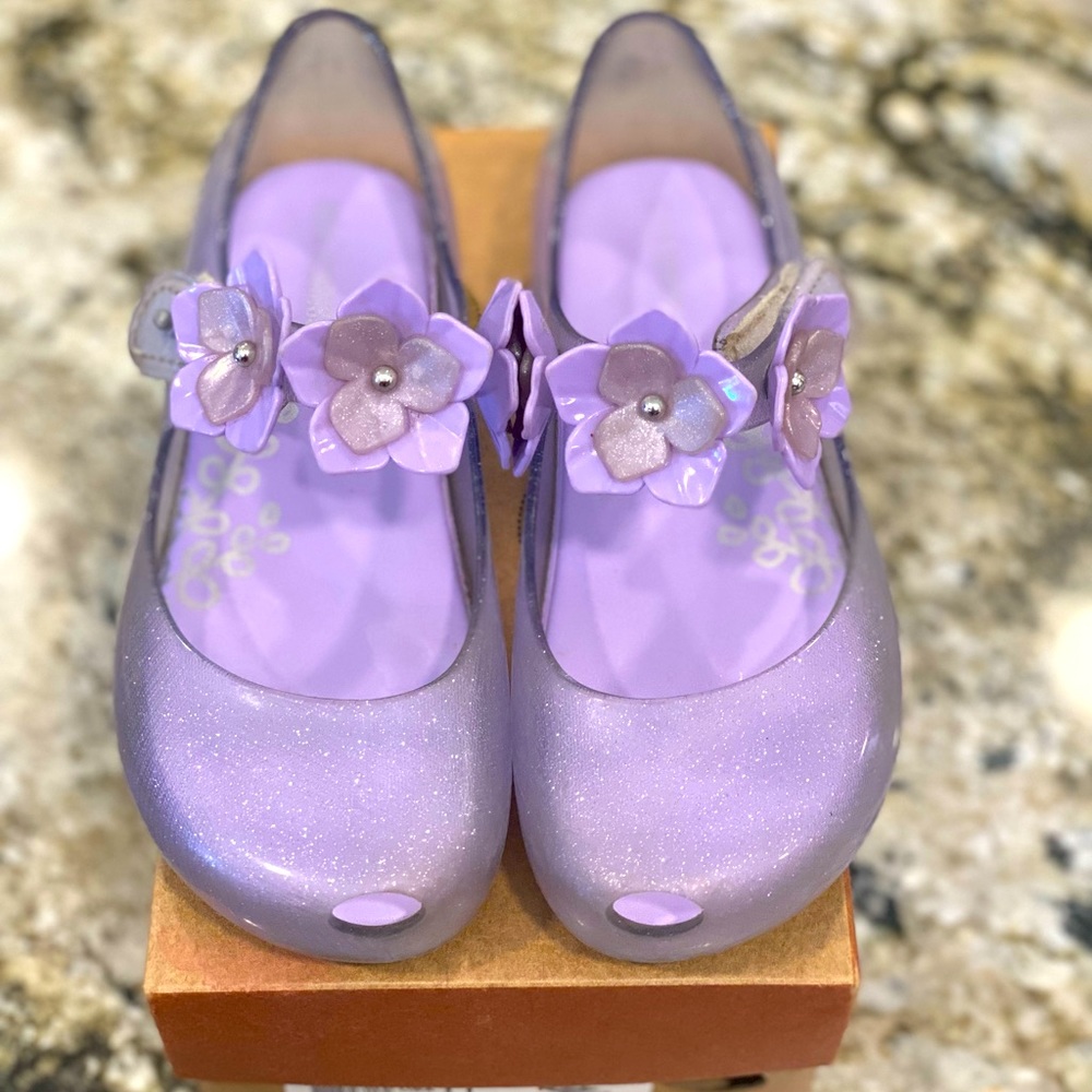 Mini Melissa Ultragirl flower purple clear size 11